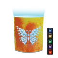 Puzzled Butterfly Orange Plastic Led Decorative Lantern