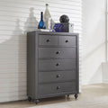 Liberty Cottage View Dark Grey Wood 5 Drawer Chest