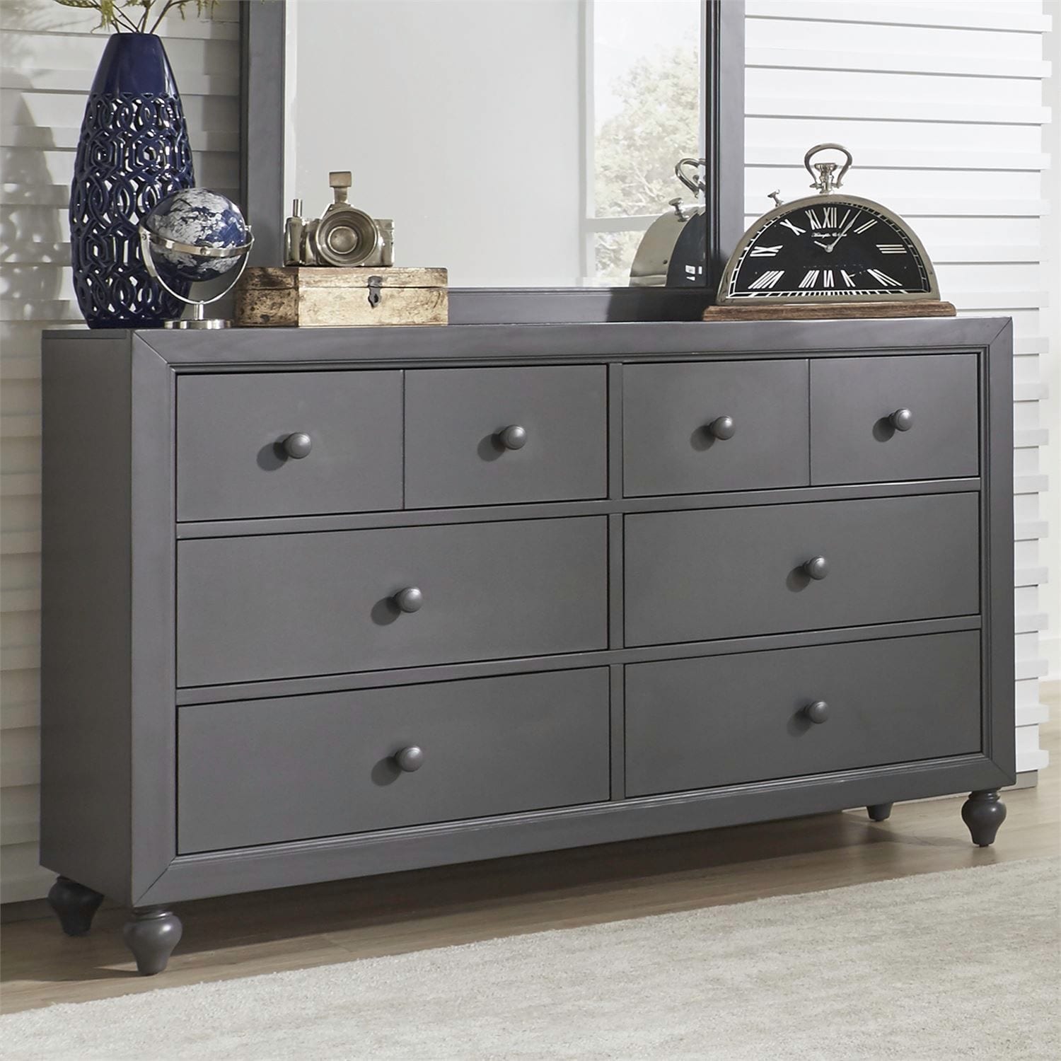 Cottage View Dark Grey 6 Drawer Dresser