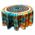 Handmade 100 Cotton Bandhani Tie Dye Mandala Tablecloth 76 Round Multicolor