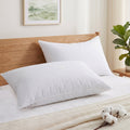 Cotton Cover Goose Feather Pillows Set Of 2 For Side Back Sleepers