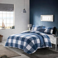 Cotton Duvet Cover Set 3Pcs Set Washed Slub Check