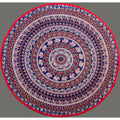 Handmade 100 Cotton Elephant Mandala Floral 81 Round Tablecloth Navy Blue