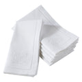 Cotton Embroidered Ornament Hemstitched Cotton Napkin Set Of 6