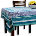 Cotton Floral Tablecloth Rectangle Blue White Kitchen Dining Table Linen 70 X 104 In