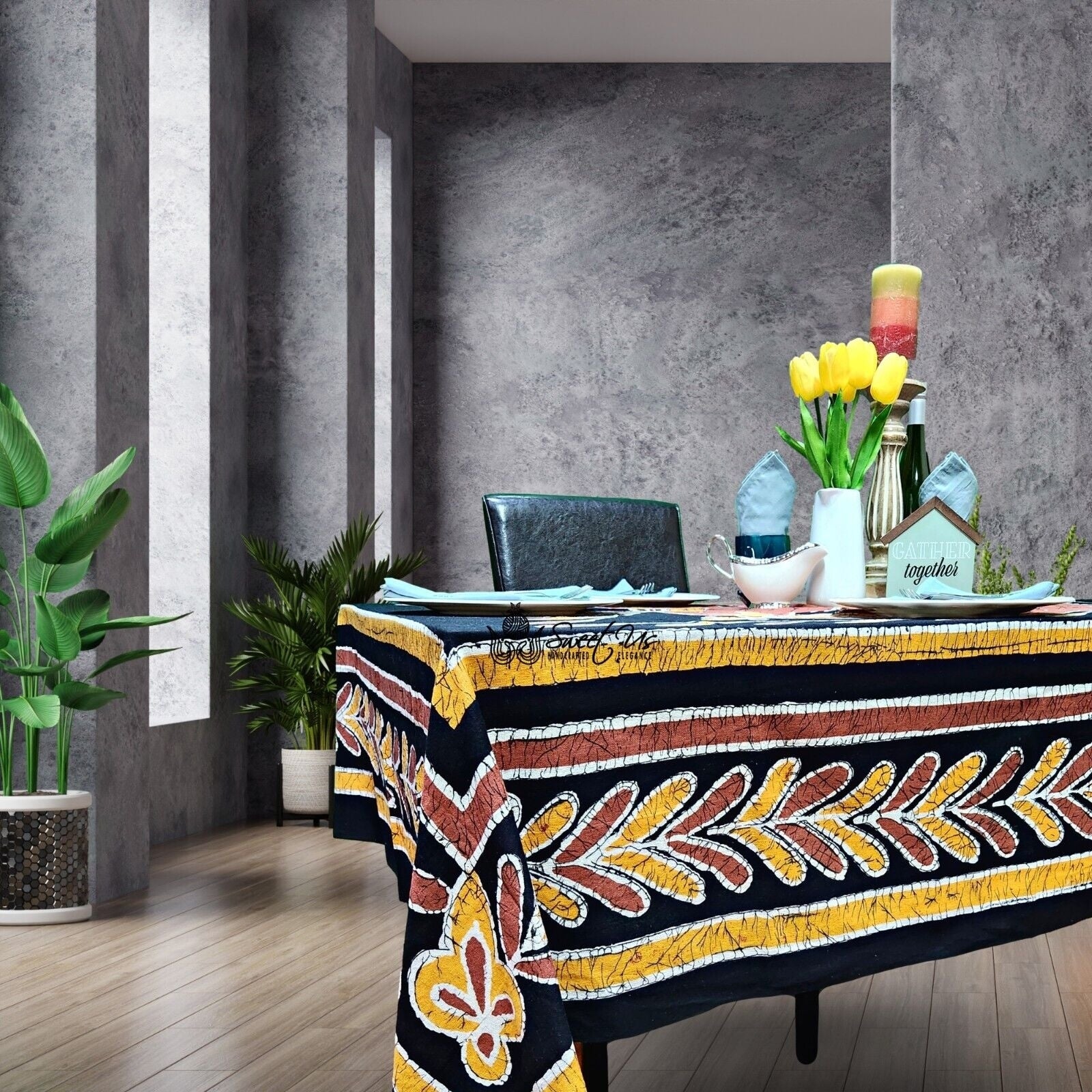 Handmade Cotton Lucky Elephant Batik Print Tapestry Wall Hang Tablecloth Spread Coverlet Beach Sheet Throw Dorm Decor 3 Sizes