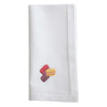 Cotton Napkins With Embroidered Macaron Design Set Of 6