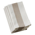 Saro Lifestyle Brown Cotton Napkins With Striped Design Set Of 4
