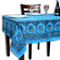 Handmade 100 Cotton Paisley Elephant Print Tapestry Coverlet Dorm Bedspread Beach Sheet Turquoise In Full 88X104 Twin 70X104