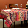 Handmade Cotton Paisley Good Luck Elephant Tapestry Tablecloth Full Bedspread Orange Twin