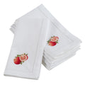 Embroidered Pomegranate Hemstitched Cotton Napkin Set Of 6