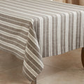 Cotton Tablecloth With Striped Design