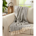 Cotton Throw Blanket With Diamond Weave Design