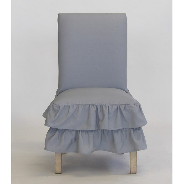 Cotton Tiered Ruffled Dining Chair Slipcover