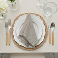 Cotton And Linen Napkins With Border Stitch 18.0 L X 18.0 W X 0.25 H