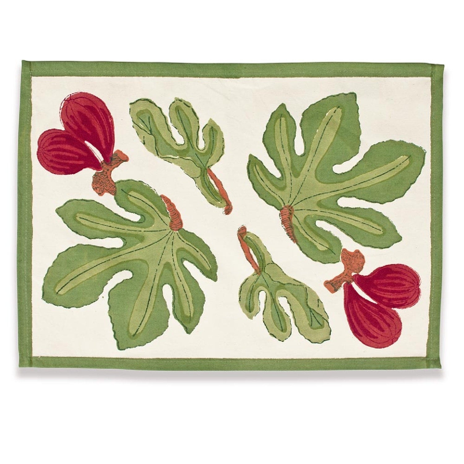 Couleur Nature Fig Red Green Placemats 15 X 18 Inch Set Of 6