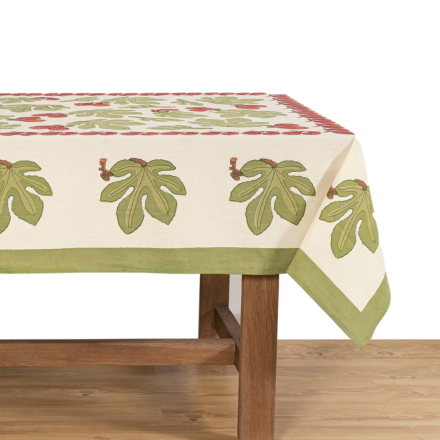 Couleur Nature Fig Red Green Square Tablecloth