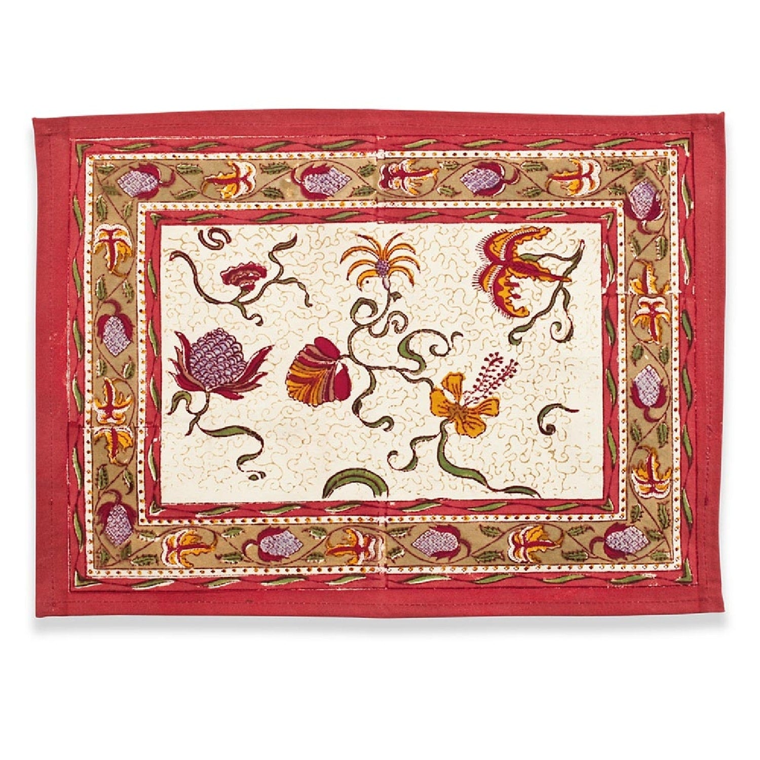 Couleur Nature Fleurs Des Indes Placemat Set Of 6