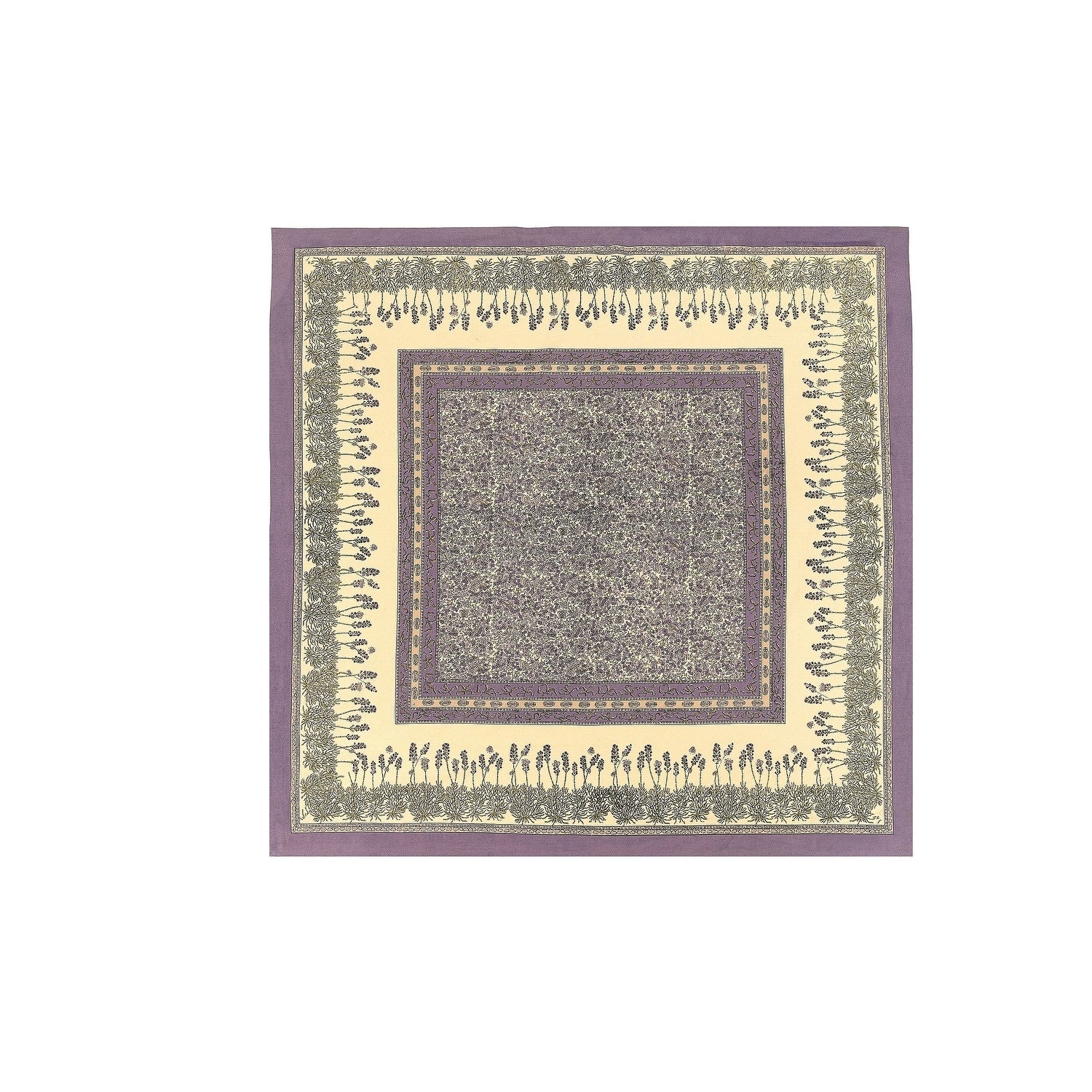 Couleur Nature Handmade Lavender Square Cotton Tablecloth