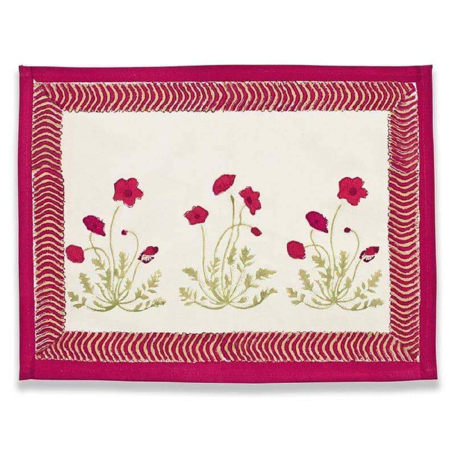 Couleur Nature Poppies Mats 15X18 Inch Set Of 6