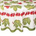 Couleur Nature Round Red Green Fig Tablecloth