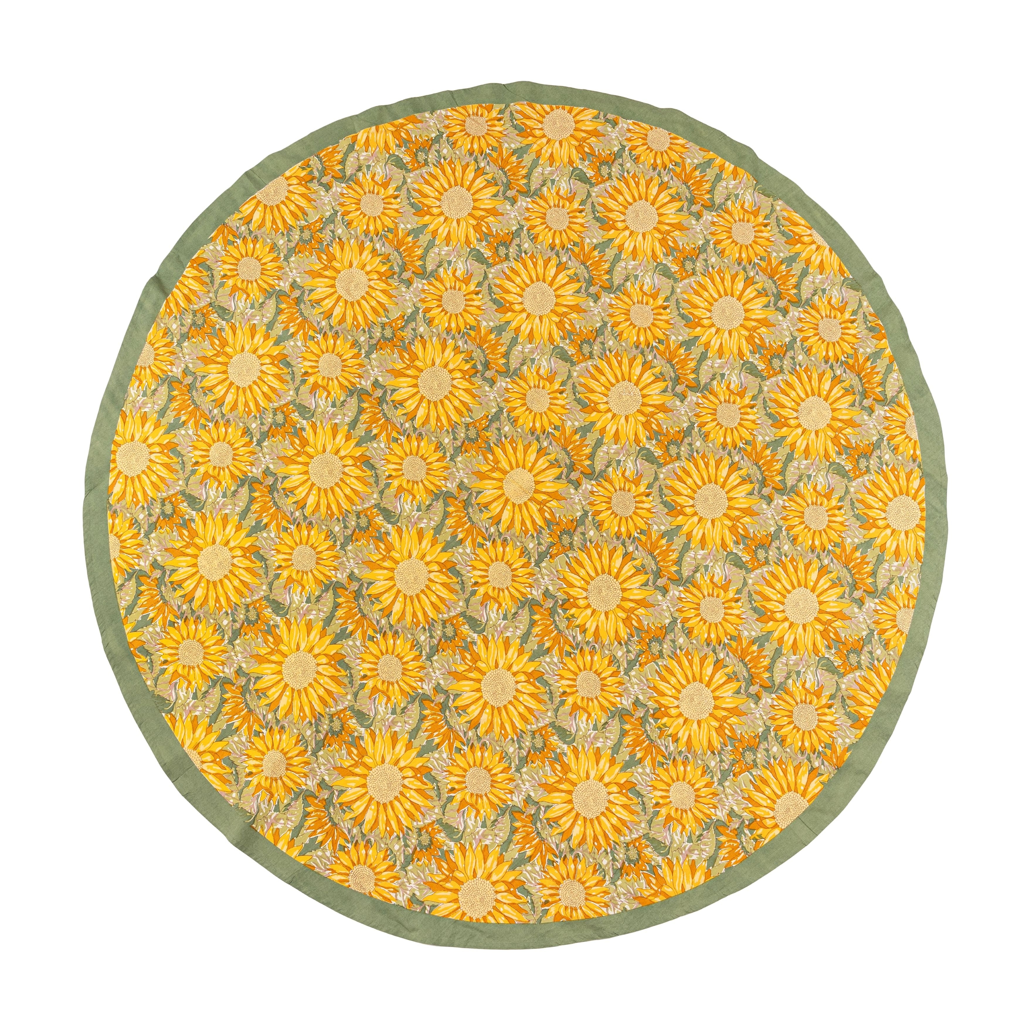 Couleur Nature Sunflower 70 Inch Round Tablecloth