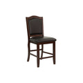 Counter Height Dining Chairs Padded Seat And Backrest Espresso Finish