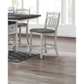 Counter Height Dining Chairs Upholstered Seat Antique White Finish