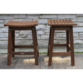 Havenside Home Eilaf Counter Height Eucalyptus Saddle Stools Set Of 2