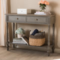 Country Cottage Brown 2 Drawer Console Table By Baxton Studio