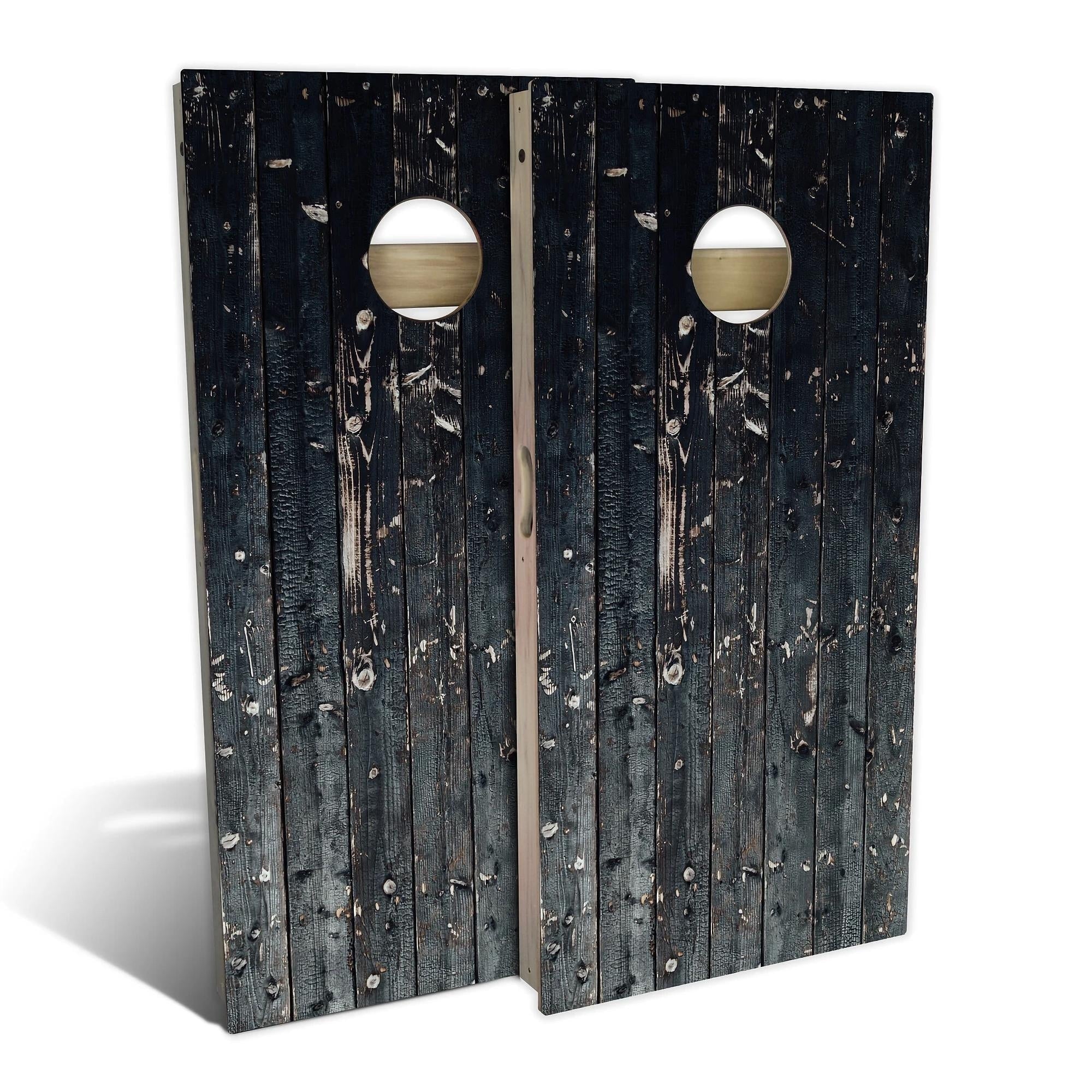 Country Living Black Plank Cornhole Set Choose Your Size