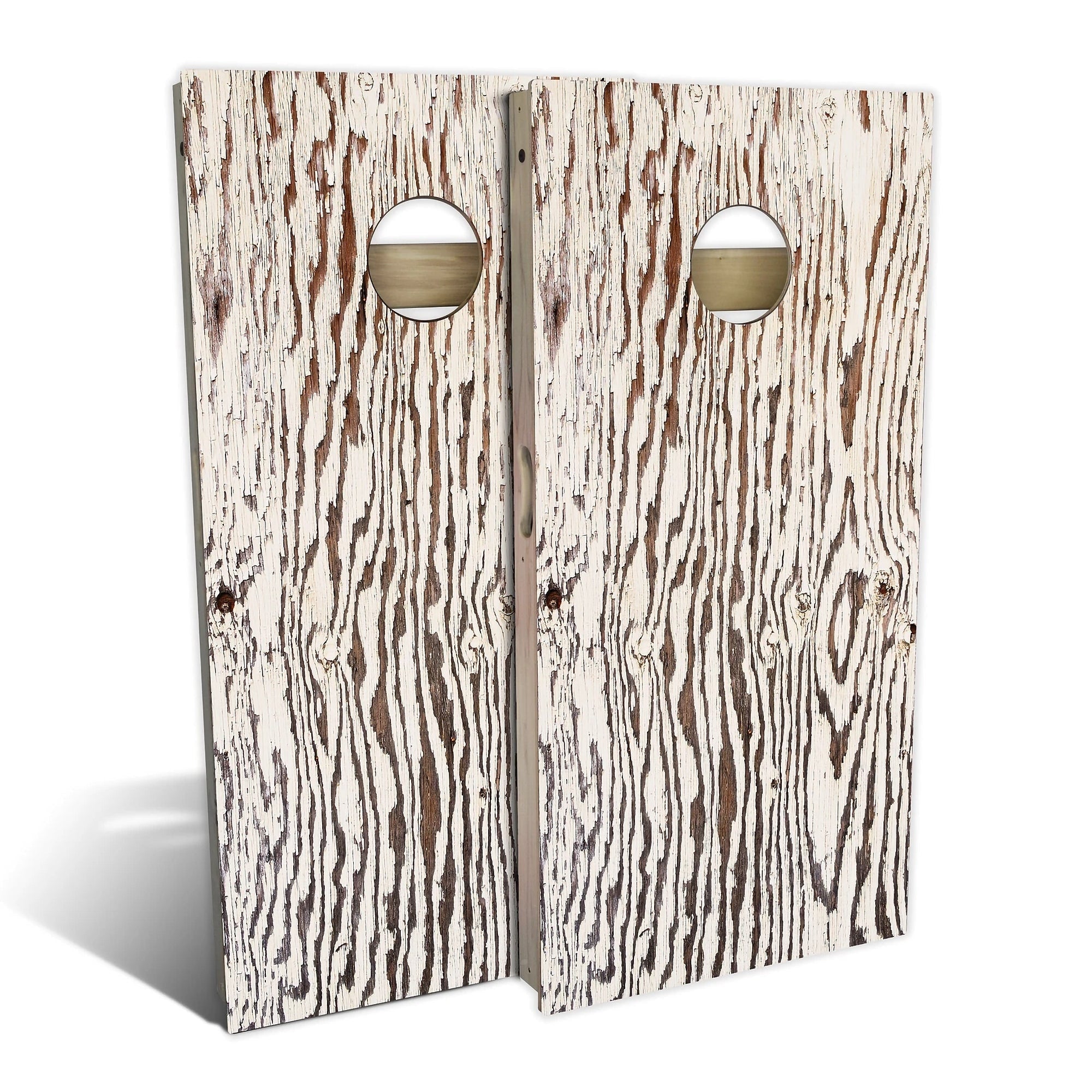 Country Living Rustic White Chipped Cornhole Set Choose Your Size