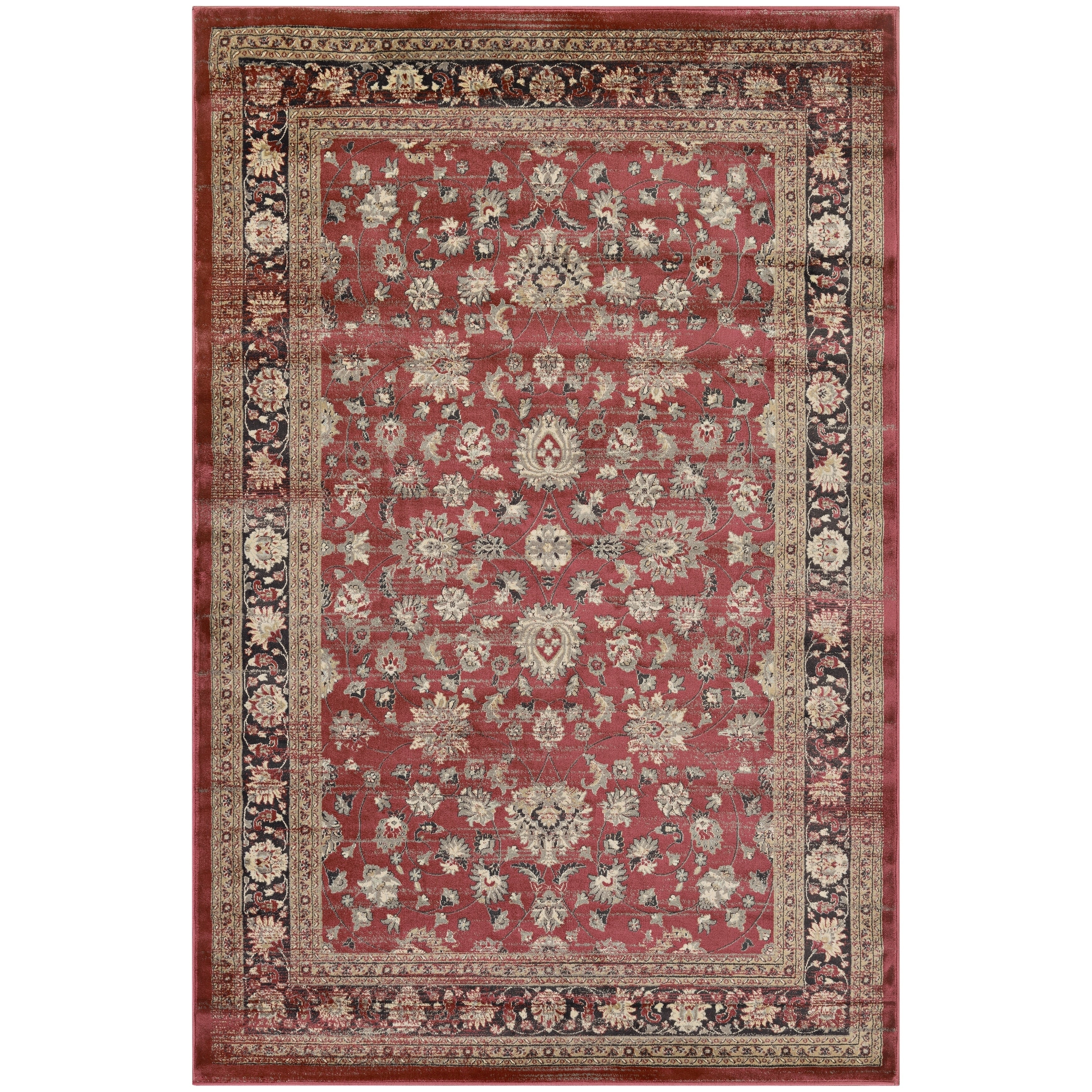 Couristan Zahara Farahan Amulet Oatmeal Black Area Rug 92 X 125