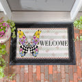 Courtly Check Butterfly Embossed Door Mat 30 X 18