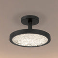 Courtney 12 Inch Textured Black 5Cct Led Convertible Pendant With Clear Water Glass