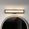 Courtney 24 Inch Textured Black 5Cct Led Vanity Light With Clear Water Glass