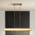 Courtney 48 Inch Champagne Gold 5Cct Led Linear Chandelier With Clear Water Glass L 48 X W 3.5 X H 4 X M H 60.75