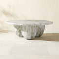 Cova Round Marbled Resin Indoor/Outdoor Side Table