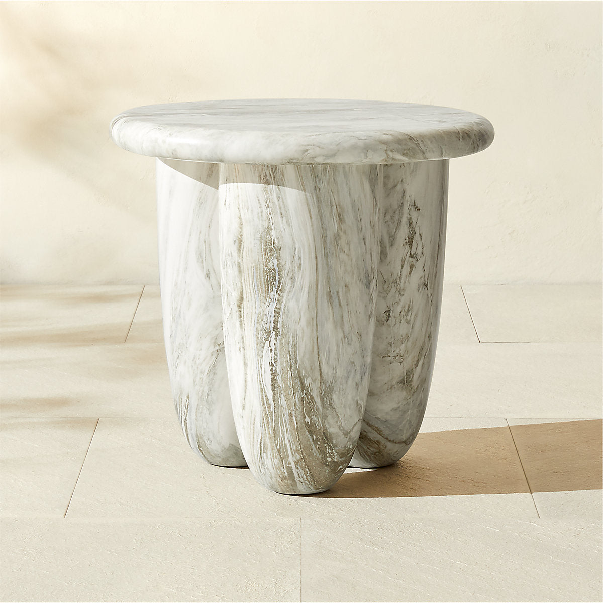 Cova Round Marbled Resin Indoor/Outdoor Coffee Table