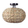 Cove 13.75 Wide 1 Light Semi Flush Mount Oil Natural 13.75 Inch W