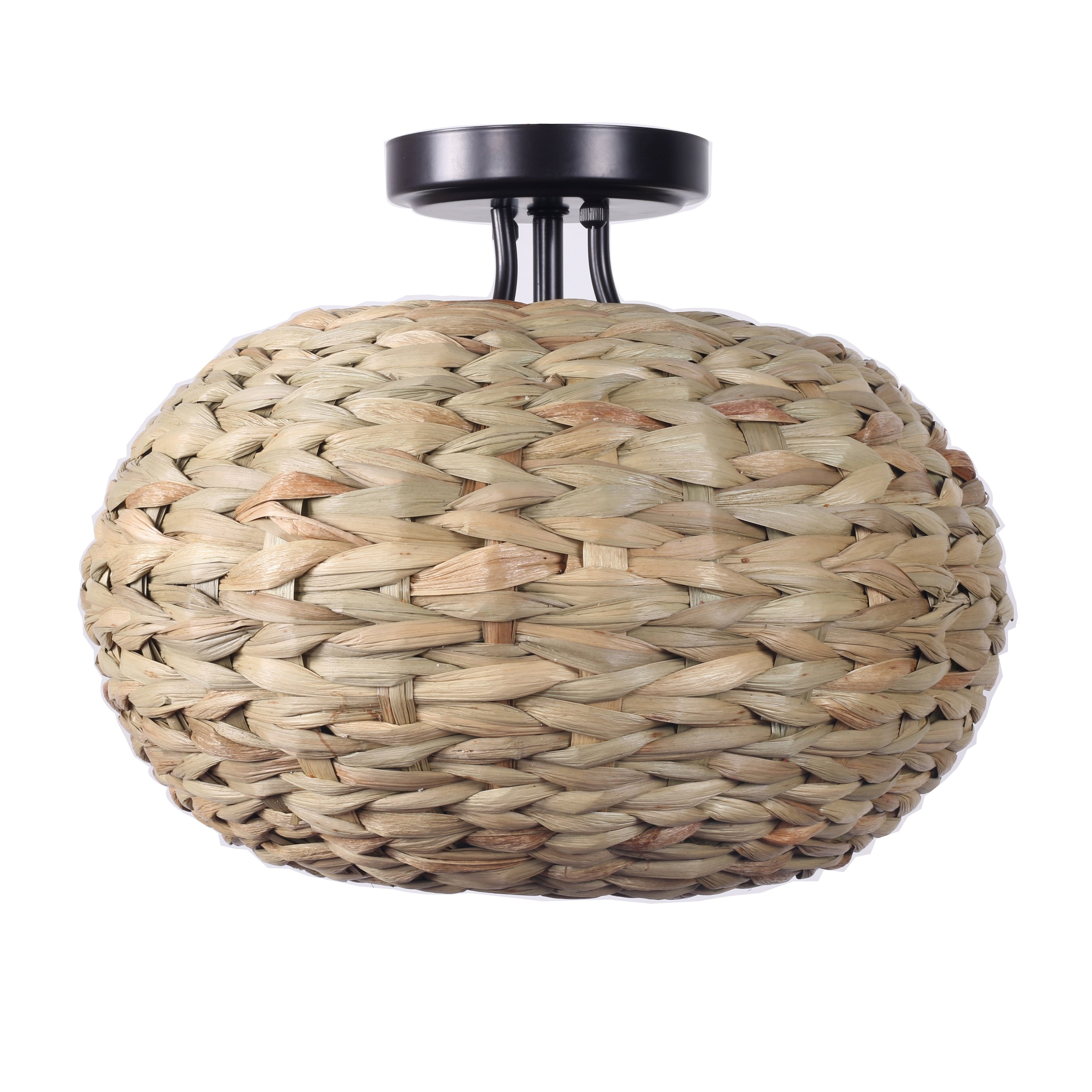 Cove 13.75 Wide 1 Light Semi Flush Mount Oil Natural 13.75 Inch W