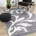 Siecle Grey Cream Zoom Swirl Rug