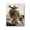 Cowgirl By Lisa Dearing Gallery Wrapped Canvas Giclee Art 30 In X 24 In Ready To Hang