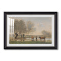 Cows In A C 1873 1874 Jean Baptiste Camille Corot Custom Framed Print
