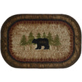 Birch Bear Brown Nylon Kitchen Accent Non Slip Lodge Cabin Mat 18 X 38