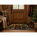 Cozy Cabin Hitchhiking Bear Accent Rug 20 X44 Oval 18 X 38