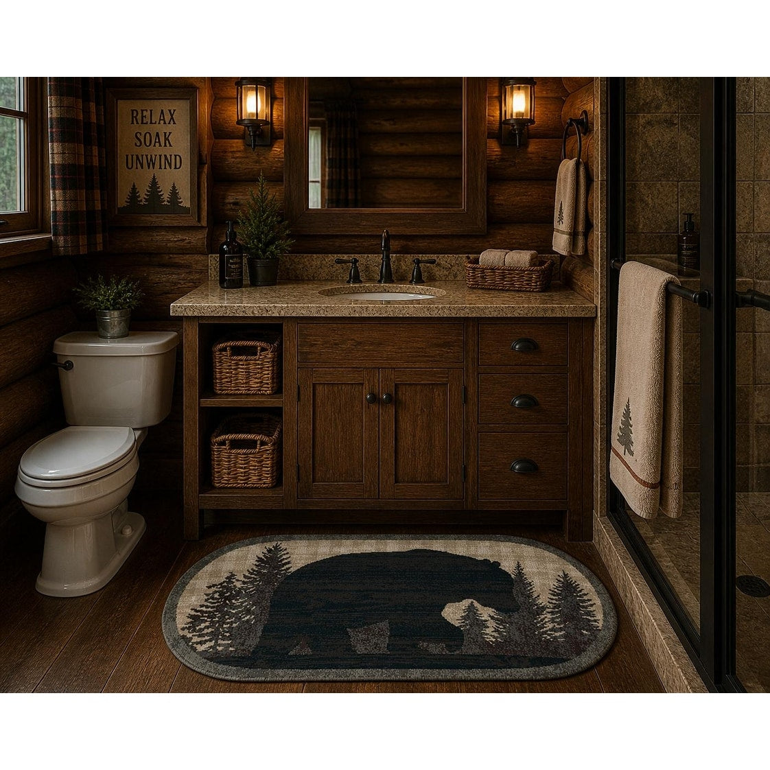 Cozy Cabin Papa Bear Accent Rug 20 X44