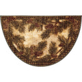Rustic Lodge Pine Cone Gingham Accent Rug 17 X 27
