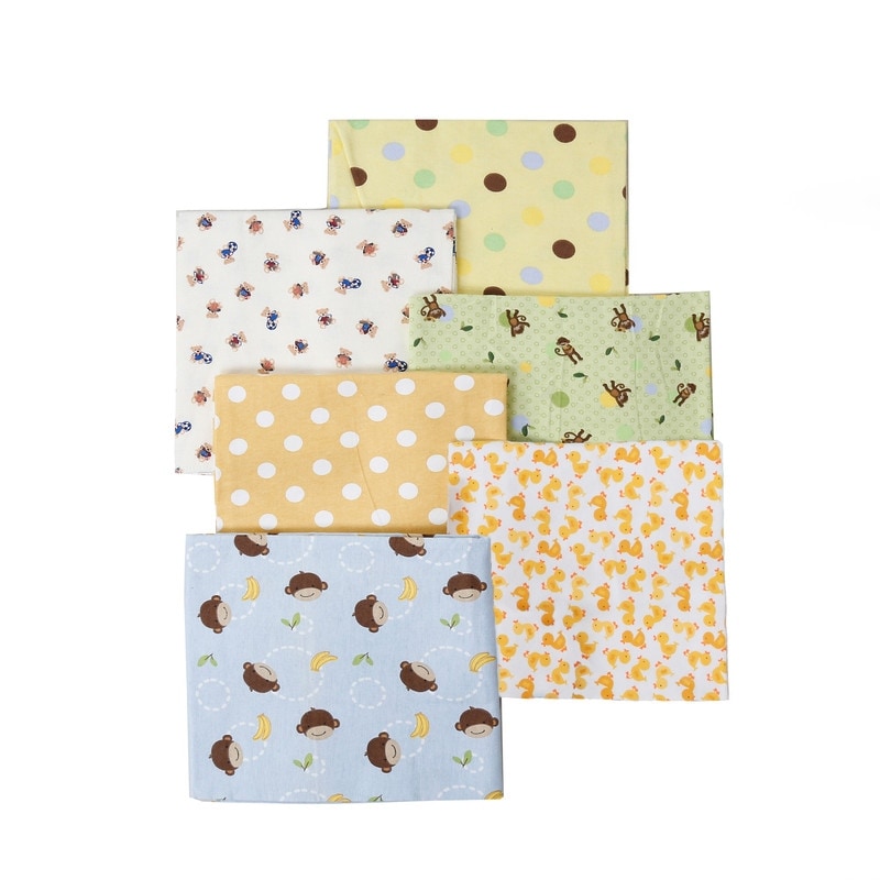 Cozy Line 6 Pack Unisex Baby Cotton Flannel Receiving Blankets N A