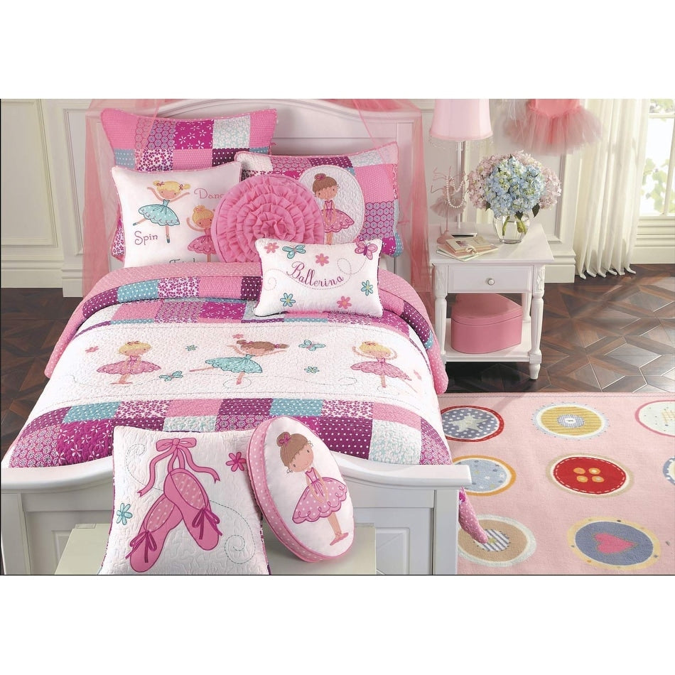 Cozy Line Ballerina Patchwork Reversible Cotton Quilt Set